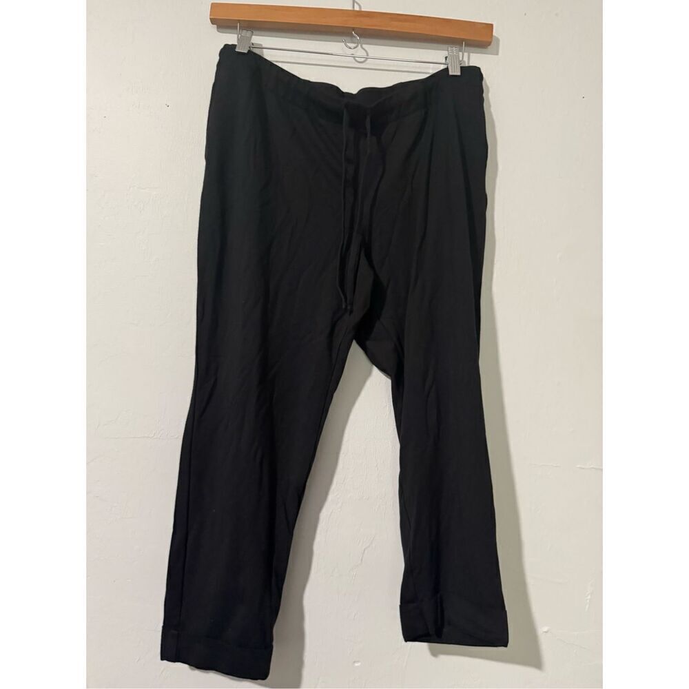 J. Jill black pull on pants draw string waist black pants L